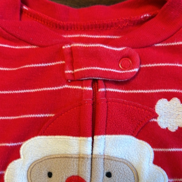 Baby Holiday One Piece Footed Zip Up Sleeper 6 Months EUC Santa Holiday - Picture 13 of 13